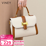 viney牛皮包包女包斜挎妈妈包中年手提单肩包送生日情人节礼物女朋友