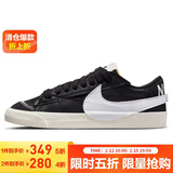 耐克NIKE板鞋女缓震BLAZER LOW '77 JUMBO运动鞋FD9858-001白黑36