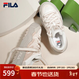 斐乐（FILA）斑斓鞋ROSETTA女鞋板鞋新款面包厚底鞋复古休闲鞋 奶白/浅粉-GP 40
