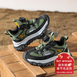 SNOOPY史努比童鞋男女童运动鞋儿童耐磨户外鞋中大童休闲鞋7875绿黑28