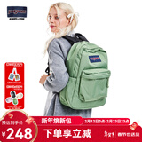 JANSPORT杰斯伯双肩包女男26L隔层轻便大容量背包学生书包 4QUE 96D 橄榄绿【升级款】侧袋+隔层