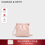 CHARLES&KEITH迷你菱格流浪包单肩斜挎双肩包包女包生日情人节礼物CK2-60782390 【S号】粉红色Pink S