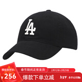 MLB官方男女帽子软顶棒球帽休闲鸭舌帽户外运动春春遮阳帽情人节礼物 洛杉矶道奇队/黑色/66 均码 F