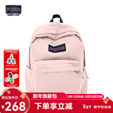 JANSPORT杰斯伯双肩包女男26L隔层轻便大容量背包学生书包 4QUE 7N8 蜜蜡粉【升级款】侧袋+隔层