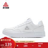 匹克板鞋男鞋冬季空军一号小白鞋薄底德训鞋子男轻便休闲女鞋运动鞋男 【男款】大白/浅灰 41