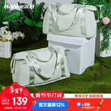 汉客可折叠旅行包女行李包男手提包39升大容量可扩展登机收纳袋冷杉绿