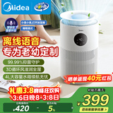 美的（Midea）【AI智能语音】无雾空气加湿器抗菌家用卧室落地小型静音母婴幼儿空调取暖雾化器女生礼物SZY-W40S