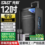 先科户外广场舞拉杆便携音响超大音量大功率移动蓝牙会议音箱k歌12吋重低音演讲带话筒SA-122 X