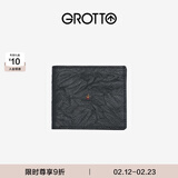 个乐经典羊皮短款钱包手工真皮多卡位卡夹卡包情侣情人节礼物 经典黑（小男孩）