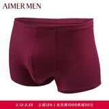 爱慕先生男士内裤爱慕红新年本命年红品莫代尔中腰平角裤NS23V81