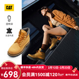 卡特（CAT）经典大黄靴马丁靴女鞋轻户外牛皮防泼水增高短筒靴P312082 女士 36