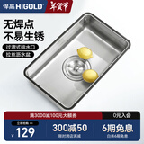 悍高（HIGOLD）沥水架 沥水盆水果蔬菜放置 碗碟沥水 水槽篮子 【拉丝沥水盆】长度358mm