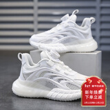 SNOOPY史努比童鞋儿童运动鞋夏季清爽透气小白鞋男女童单网鞋0011白色29