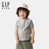 盖璞（GAP）男女幼童2026春季新款刺绣logo口袋纯棉短袖T恤儿童装894385