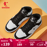 乔丹男鞋加绒高帮板鞋保暖棉鞋皮革面减震休闲运动鞋子 白色黑色 热销中.... 45