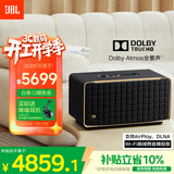 JBL 音乐世家A500 WiFi无线蓝牙音箱旗舰款 HIFI杜比全景声低音炮音响 家用桌面 生日礼物送男生 黑色