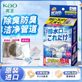 花王（KAO）下水道除臭剂120g 浴室地漏排水口管道疏通剂强力溶解粉防小飞虫