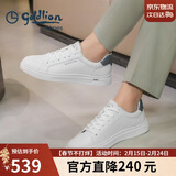 金利来（Goldlion）【新年送礼】男鞋时尚个性板鞋舒适系带休闲鞋55323073920A白40