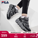 FILA斐乐帕尼尼官方女鞋复古运动鞋春款篮球鞋休闲鞋老爹鞋 锻铁灰/木炭灰-BC 35.5