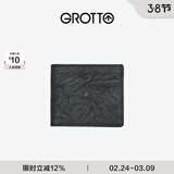 个乐经典羊皮短款钱包手工真皮多卡位卡夹卡包情侣礼物女神节 经典黑（小男孩）