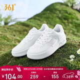 361°运动女鞋春夏季透气开学厚底增高小白休闲板鞋子女682426611-1