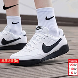 耐克（NIKE）男鞋 2026新款春季COURT VISION休闲鞋低帮运动鞋透气板鞋子男 白色黑勾-100/TERRA MANTA 42