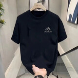 ADDS Y-3阿迪三叶草t恤夏季百搭短袖男女潮流ins纯棉宽松日系夏季T恤爆款 黑色小标 2XL