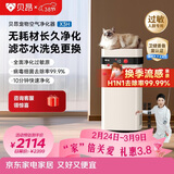 贝昂无耗材空气净化器专业除过敏原消毒杀菌除甲醛除烟味家用空气消毒机 【除过敏原认证】X3H鸿蒙版