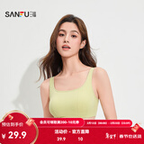 三福 薄杯无钢圈文胸 无缝套头轻运动固定杯小背心内衣女479126 绿色 75B