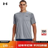 安德玛（Under Armour）Tech 2.0男子训练运动短袖T恤1326413 钢色036 XL