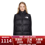 北面（The North Face）美版1996 RETRO NUPTSE羽绒马甲男女款700蓬 NF0A3JQS女款LE4-黑色 M