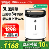 氧精灵3L升医用制氧机家用吸氧机老人专用孕妇便携氧气机323W国家补贴