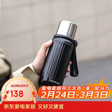 乐扣乐扣（LOCK&LOCK）保温杯便携硅胶提手男女简约随行保温保冷水杯子500ml黑色