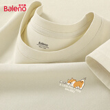 班尼路（Baleno）华夫格短袖t恤男夏季学生潮流男士五分袖衣服青少年重磅上衣半袖