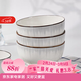 尚行知是碗饭碗家用碗盘餐具陶瓷釉下彩盘子菜碟面碗北欧微波炉用2026新款 6英寸面碗-1个