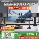 威斯汀家庭ktv音响套装唱歌全套设备点歌机一体卡拉ok影院家用客厅全新升级108音箱套装 10吋2音响三分频+升配话筒套装三