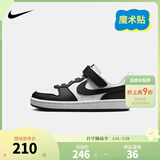 NIKE 耐克男女童休闲板鞋COURT BOROUGH魔术贴易穿脱儿童运动童鞋低帮 DV5457-131 31 【建议脚长19cm】