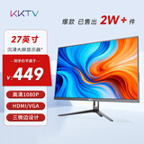 KKTV 27英寸 高清 专业办公 大屏显示器 微边框 低蓝光爱眼 HDMI接口  75HZ 电脑液晶屏幕 K27ZH