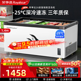 荣事达（Royalstar）商用冰柜展示柜冷藏保鲜柜卧式深体岛柜点菜柜展示柜大容量玻璃门冷冻冰柜超市啤酒海鲜冰柜雪糕柜 1.4米加深欧岛【平篮款】