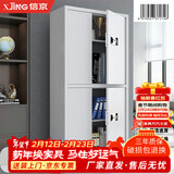 信京保密文件柜密码资料柜钢制办公铁皮柜-无斗通双节智能密码加厚款