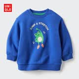 优衣库婴幼儿高弹力卫衣/长袖宝宝运动衫481895 65 宝蓝色 80
