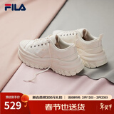 斐乐（FILA）女鞋帆布鞋LAVA胖胖底厚高底增鞋板鞋帆布鞋休闲鞋 奶白-GD 36.5