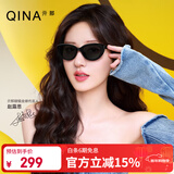 亓那（QINA）【品牌主推】眼镜赵露思同款猫眼墨镜女潮流防晒太阳镜QN3009A10