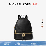 MICHAEL KORS【新年礼物】迈克高仕 MK Rhea Zip 中号老花通勤包 黑色 001 中号