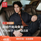 红豆（Hodo）【防钻绒】防风干部风羽绒夹克男士休闲商务保暖外套羽绒服