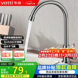 华帝（VATTI）单冷厨房水龙头304不锈钢枪灰 洗菜盆洗菜池水槽适用 016000H