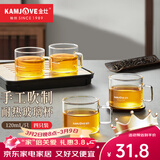 金灶（KAMJOVE）茶杯玻璃茶杯品茗杯耐热玻璃杯 家用办公室喝茶杯泡茶杯小茶杯 K-106/4个装120毫升