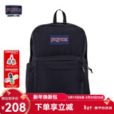 JANSPORT杰斯伯书包轻便双肩包男女旅行包简约背包电脑包学生校园 4QUT008爵士黑-侧边袋