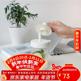 乐扣乐扣（LOCK&LOCK）夏天塑料水杯奶茶杯Tritan带吸管户外便携提手男女杯子520mL白色