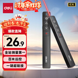 得力（deli）翻页笔教师用ppt投影笔激光翻页笔激光笔演讲笔 无线演示翻页器课件笔 逗猫笔红光 黑色MA58